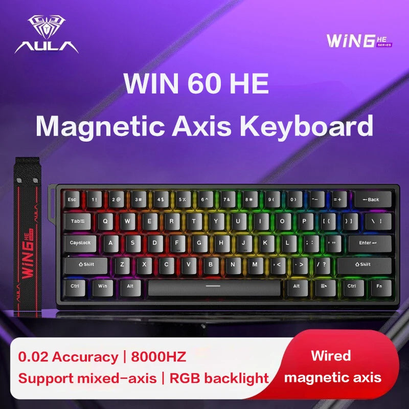 AULA WiN 60 — Magnetic Axis Gaming Keyboard | 8K Response Rate | 60% Layout