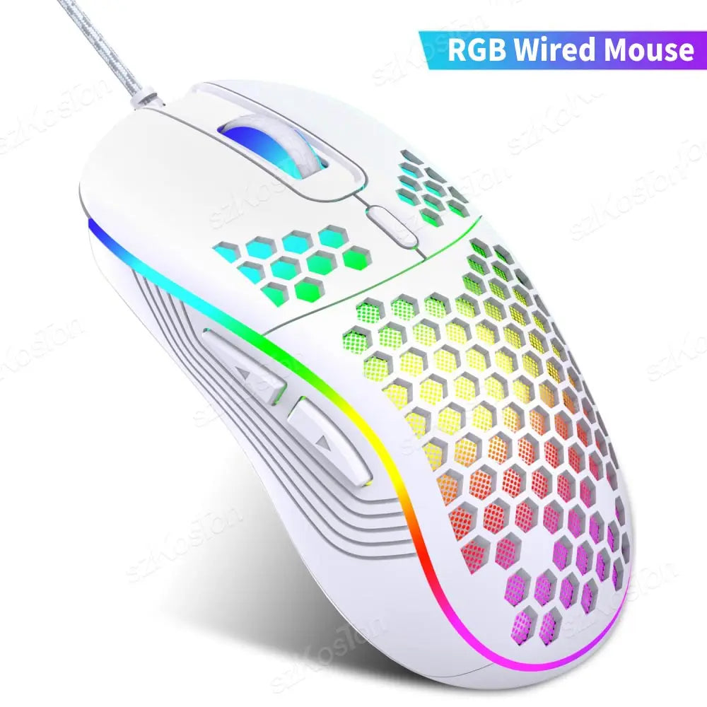 The Venom Strike | RGB Honeycomb Wired Gaming Mouse — 7200 DPI