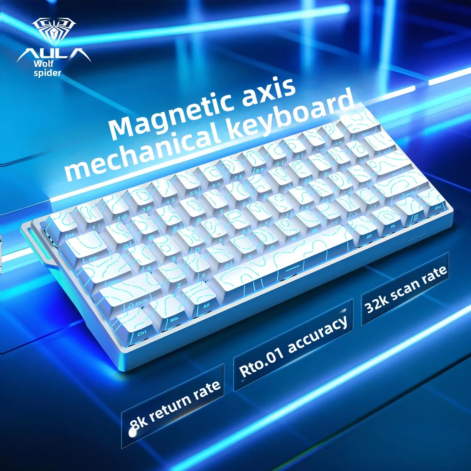 Aula Win60He – 60% Magnetic Switch Gaming Keyboard (Rapid Trigger)