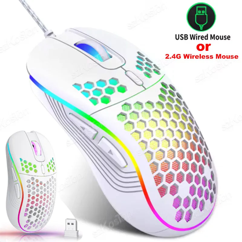 The Venom Strike | RGB Honeycomb Wired Gaming Mouse — 7200 DPI