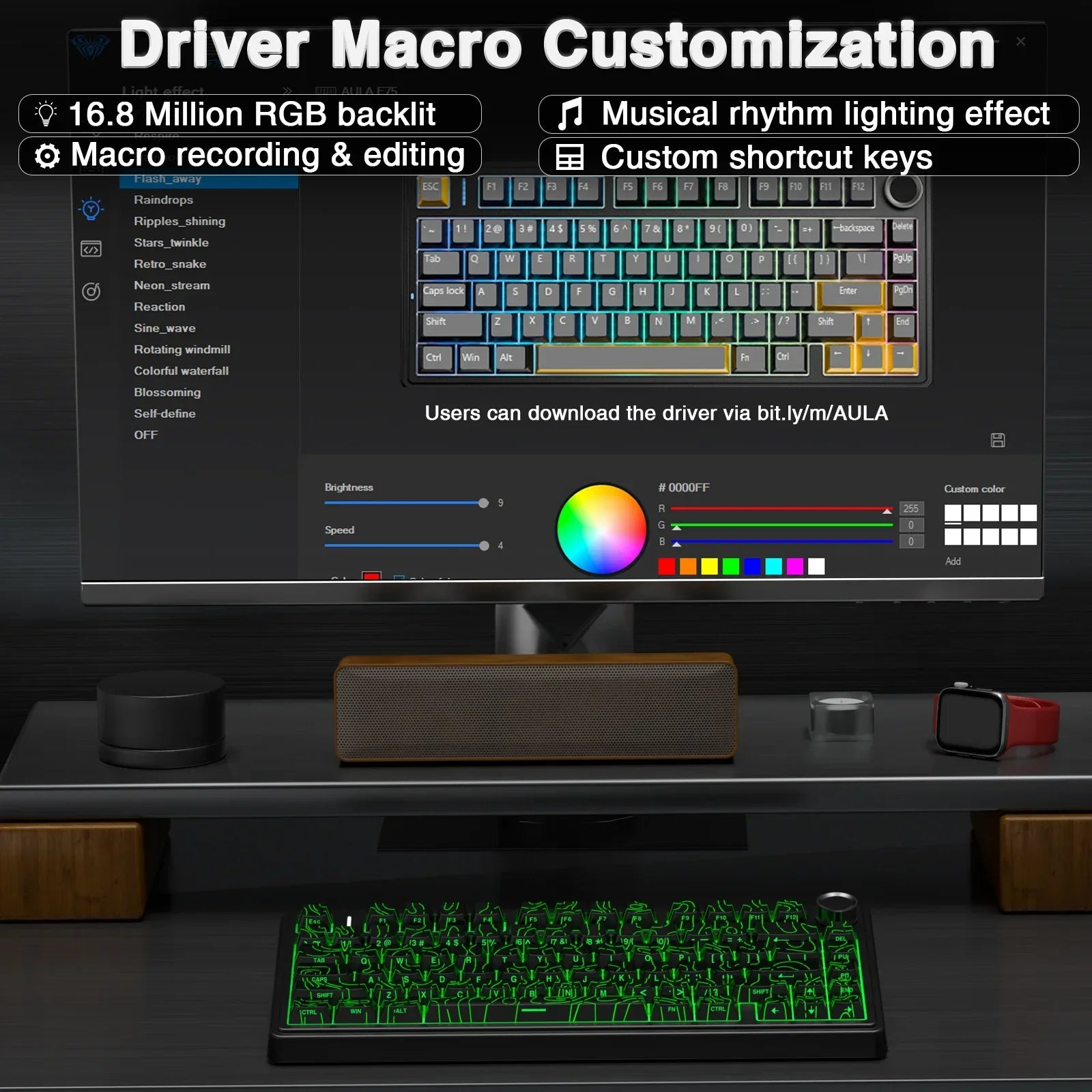 AULA F75 Wireless Mechanical Gaming Keyboard - Gasket Mount