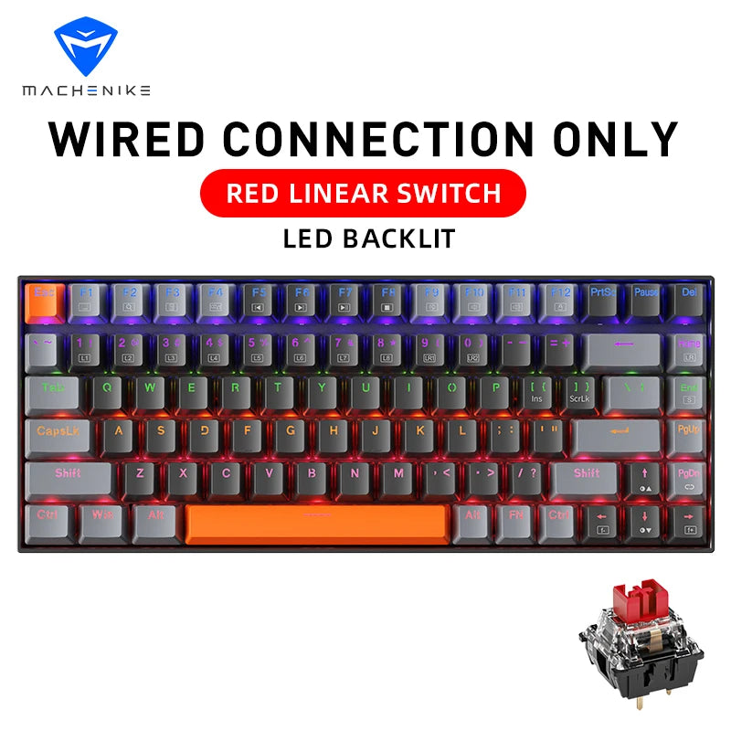 The Iron Forge | 75% Hot-Swap Mechanical Gaming Keyboard — 84 Keys, 6-Color Backlit