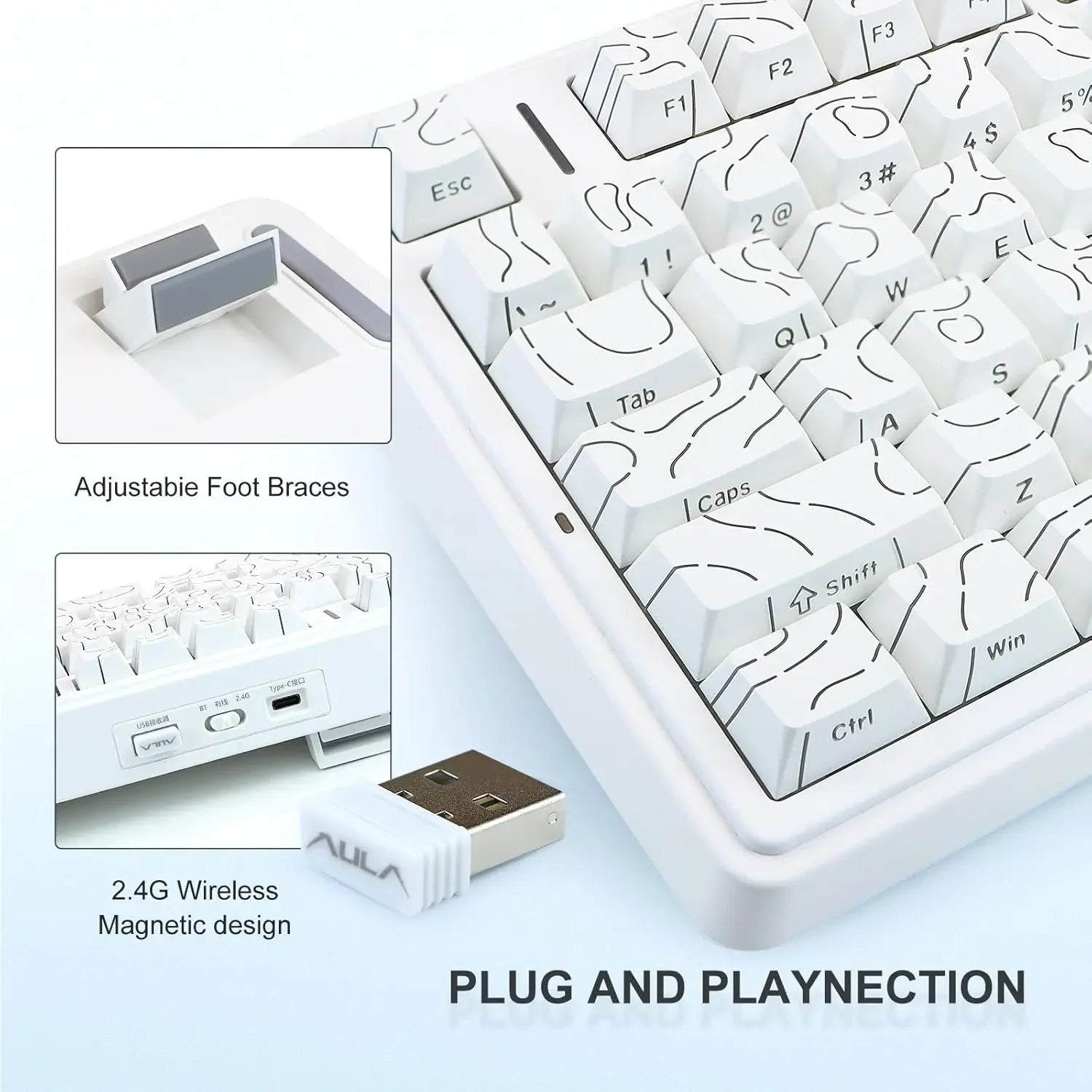 AULA F75 Wireless Mechanical Gaming Keyboard - Gasket Mount