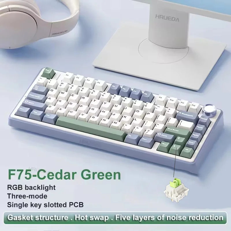 AULA F75 Wireless Mechanical Keyboard — 75% Layout | Triple Mode