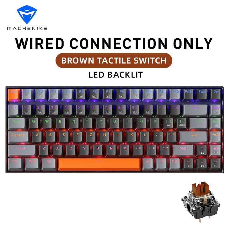 The Iron Forge | 75% Hot-Swap Mechanical Gaming Keyboard — 84 Keys, 6-Color Backlit