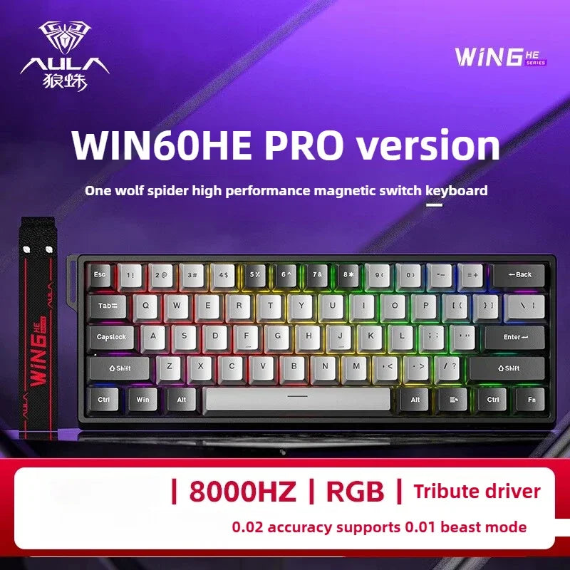 Aula Win60He – 60% Magnetic Switch Gaming Keyboard (Rapid Trigger)