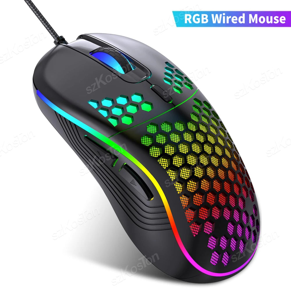 The Venom Strike | RGB Honeycomb Wired Gaming Mouse — 7200 DPI